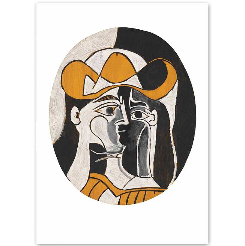 Picasso, kubizm, kobieta w kapeluszu plakat 50x70
