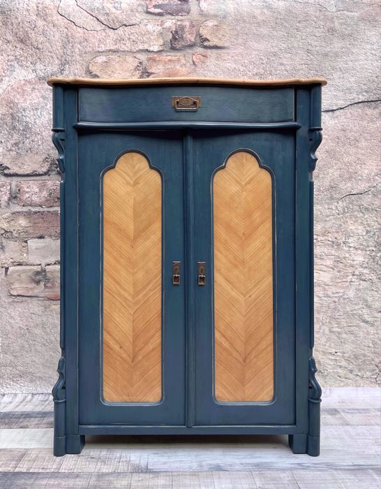 Bieliźniarka! Turkus! Unikat! Drewno! Piękna! Szafka! Półki! Szuflada!