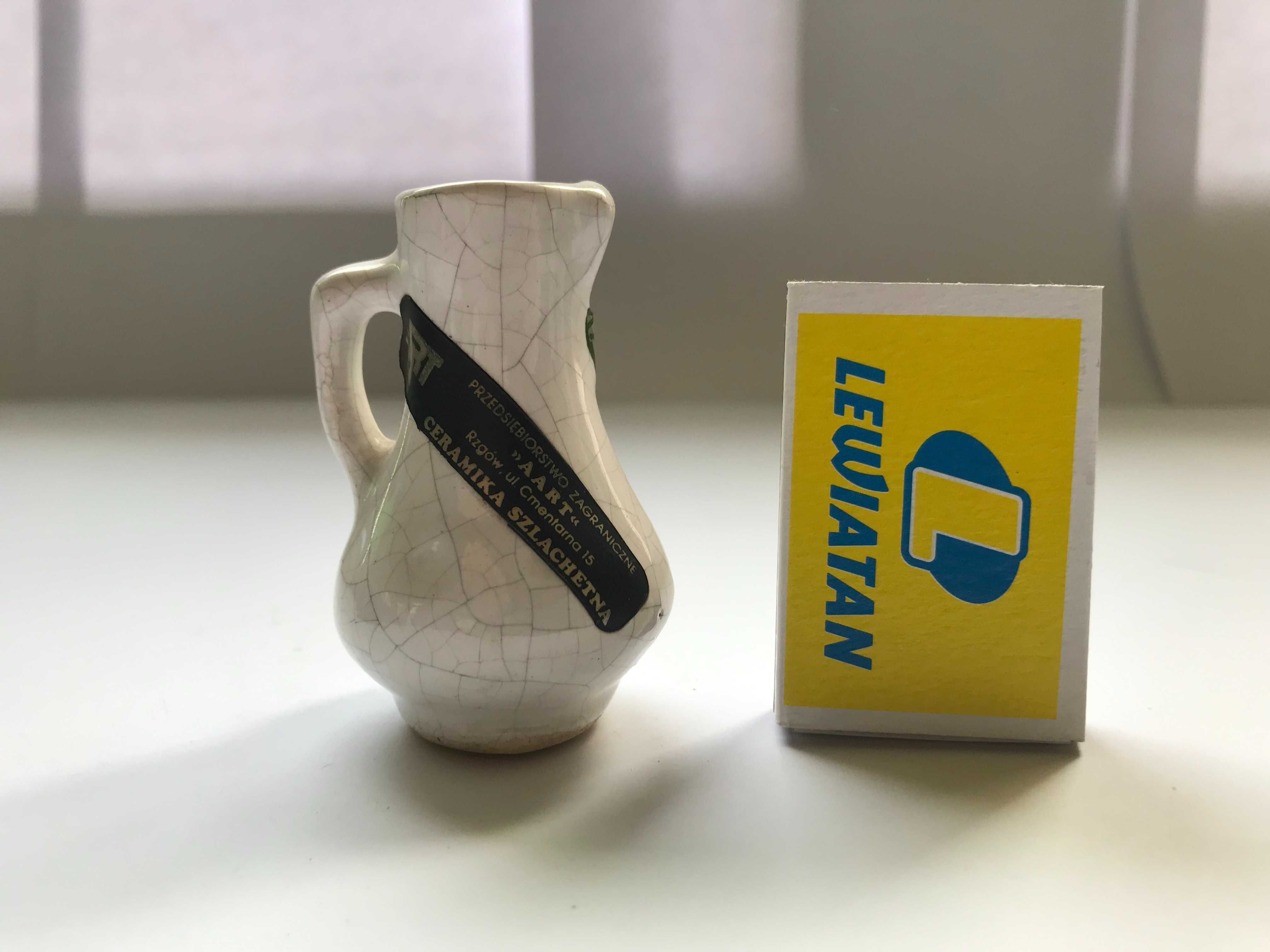 Figurka AART dzbanek PRL retro vintage cepelia szklana ceramiczna