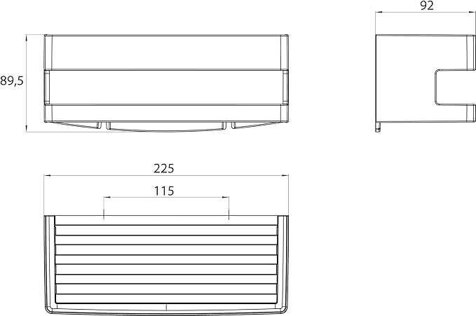 emco System 2 Koszyk prysznicowy prostokątny 22,5x8,9x9,2 cm chrom
