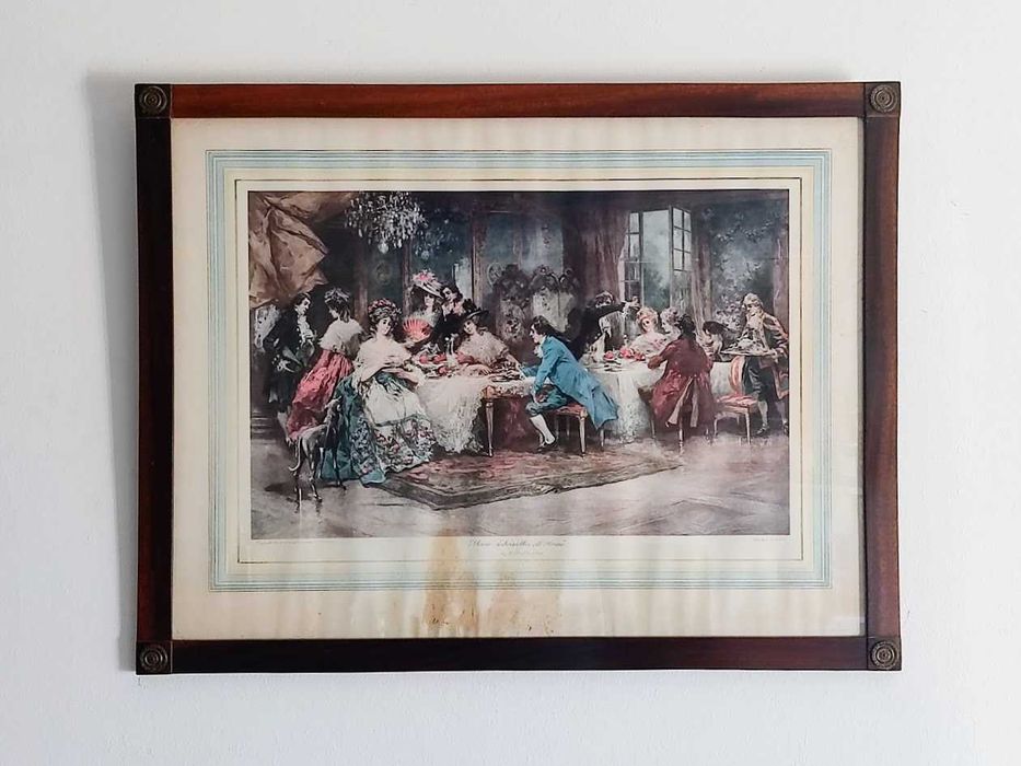Quadro de gravura francesa de Marie Antoinette