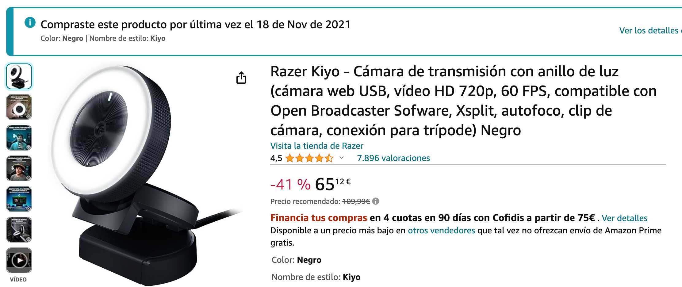 Razer Kiyo  - Ring Light WebCam