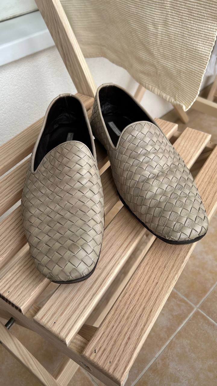 Чоловічі шкіряні мокасини або лофери Bottega Veneta leather slippers