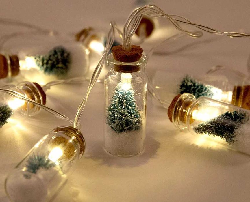 Guirlanda Frasco com Pinheiro LED para interior 2m (NATAL)