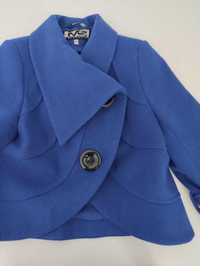 Пальто синє оригінальний крой