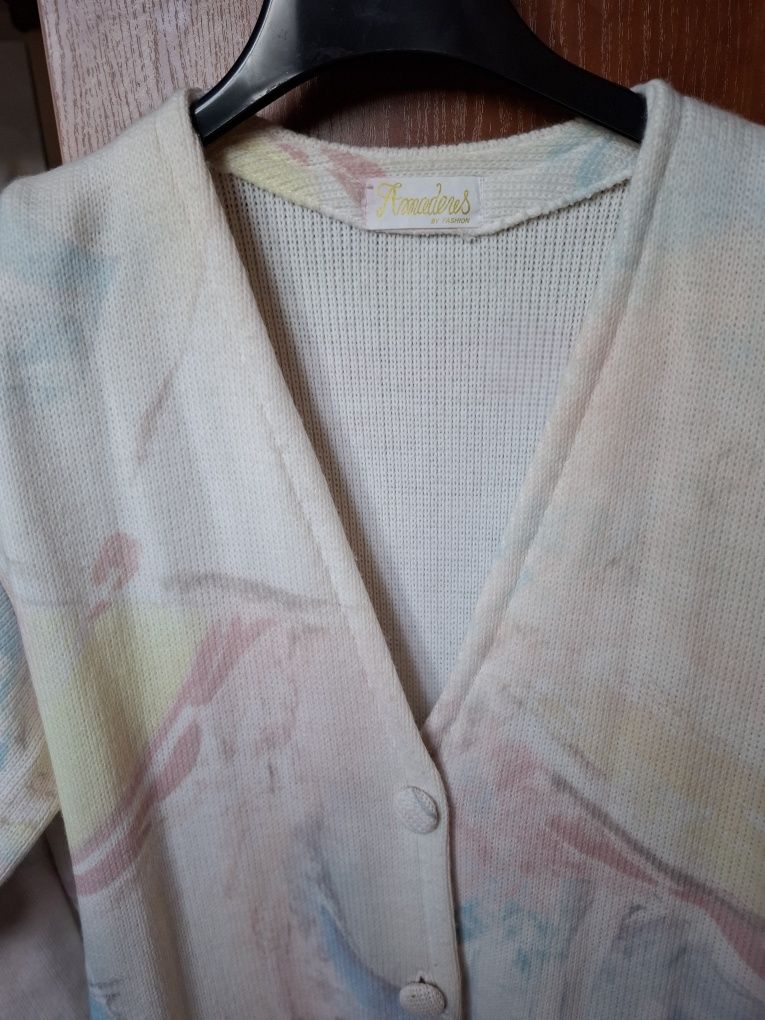 Elegancki nowy kardigan pastelowy rozm. 46/48