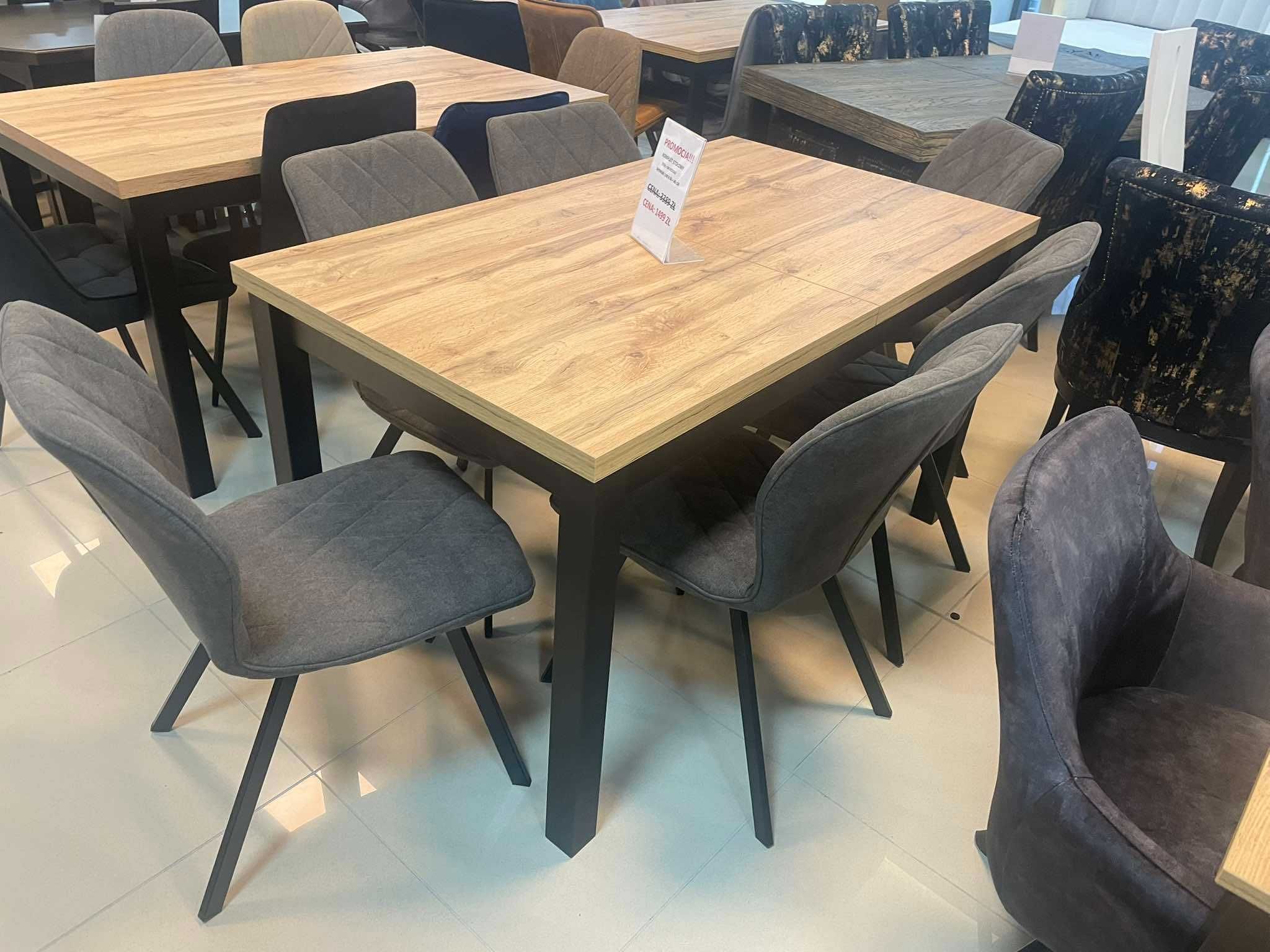 (19ST) stół loft rozkładany + 6 krzeseł, wyprzedaż 1499 zł