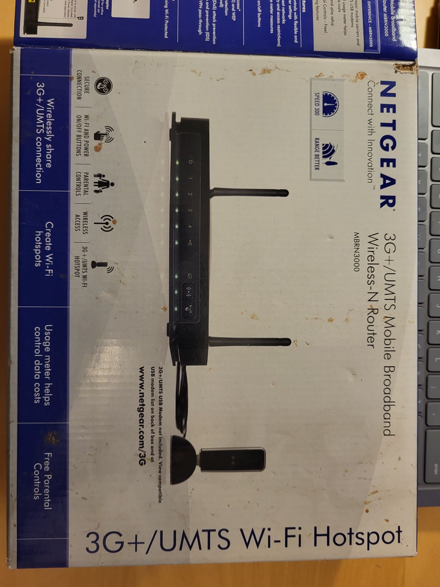 Router Netgear MBRN3000 (802.11b/g/n 300Mb/s)USB 3G+/UMTS WiFi Hotspot