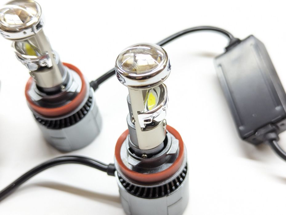 Світлодіодні лед лампи led лінзи H7 H11 H8 H9 12-24V 80W 12000Lm