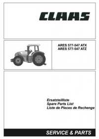 Katalog części Claas ARES 577, 567, 557, 547 ATX, ATZ