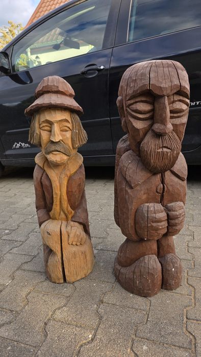 Piękne rzeźby ludowe 77cm