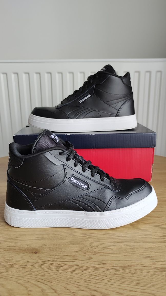 Skórzane buty sportowe, sneakersy wysokie za kostkę Reebok, r.39 (25,5