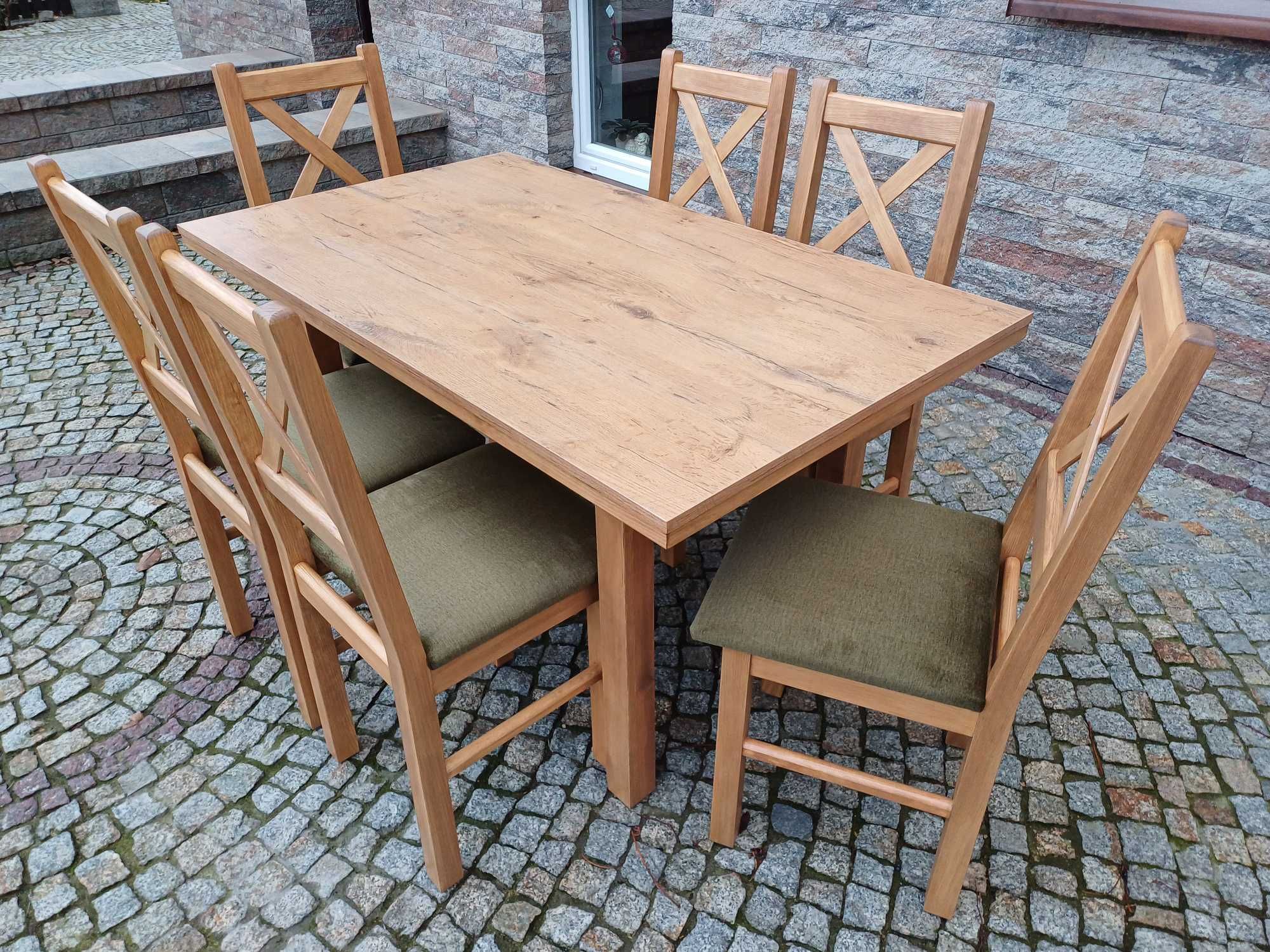 Stol 150x80 i 6 krzesel solidne krzesla tanio do baru restauracji nowe