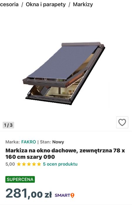 Okna dachowe, kołnierze, wylaz i markizy.