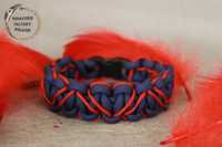 Bransoletka serca Cor paracord microcord handmade