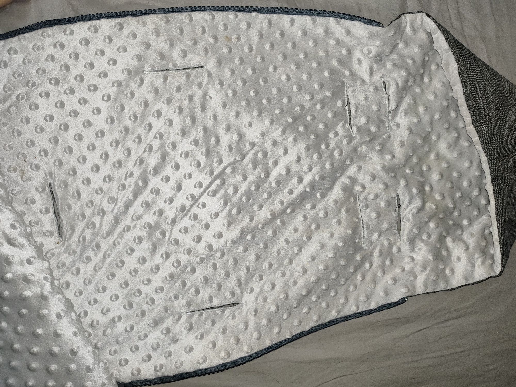 Śpiworek do wózka babymam szary minky