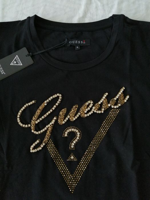 NOWY damski longsleeve Guess bluzka GG koszulka z rękawem XL 42