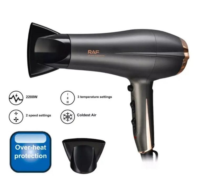 Професійний фен для сушки та укладання волосся з насадкою концентратор