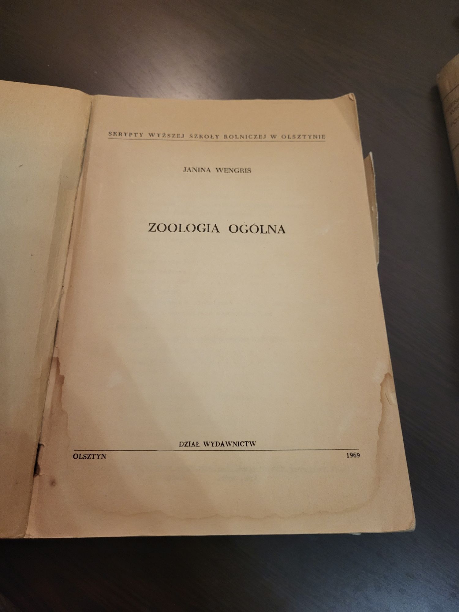 Zoologia ogólna Janina Wengris