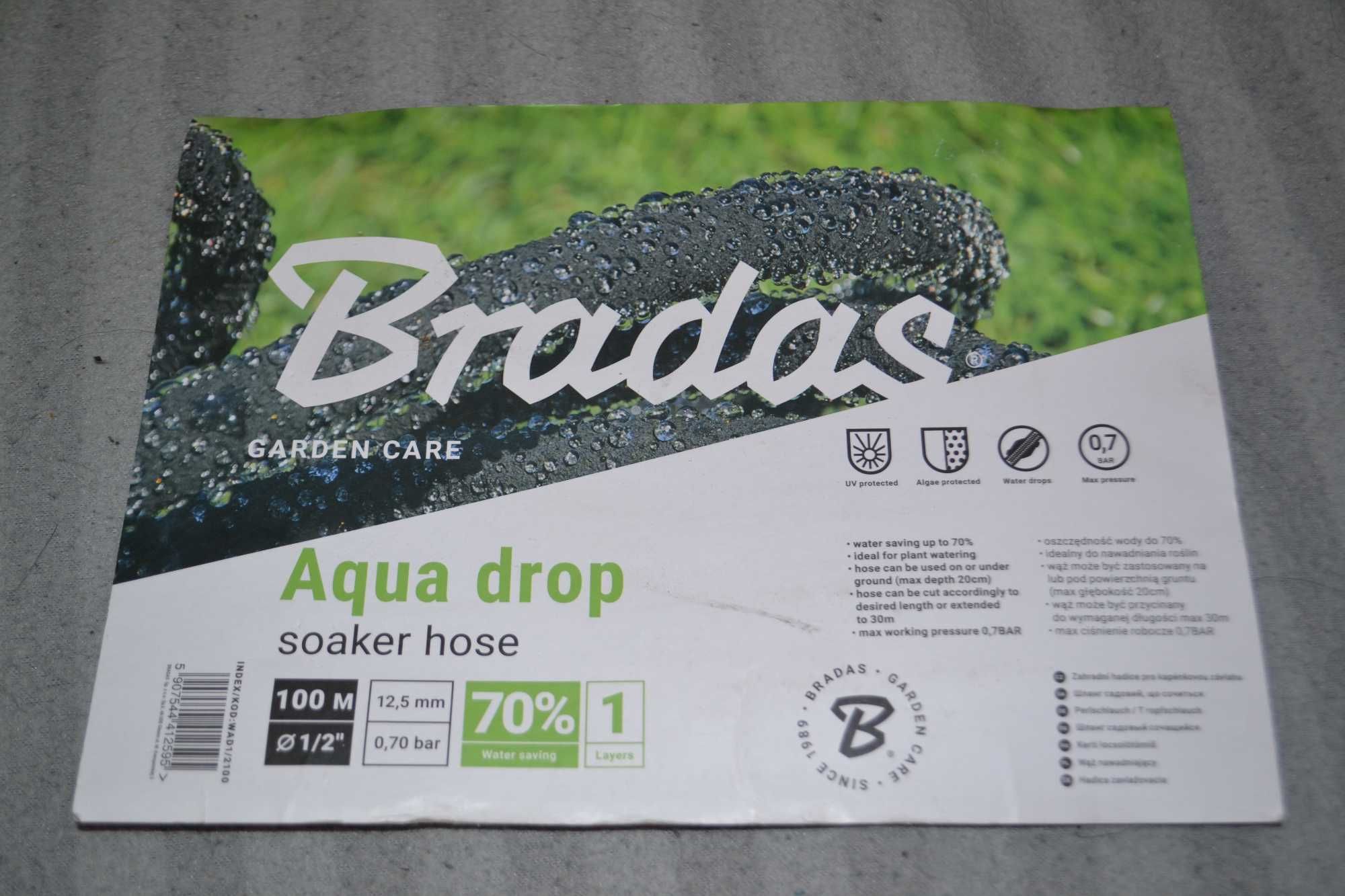 wąż ogrodowy Bradas Aqua Drop 100 m