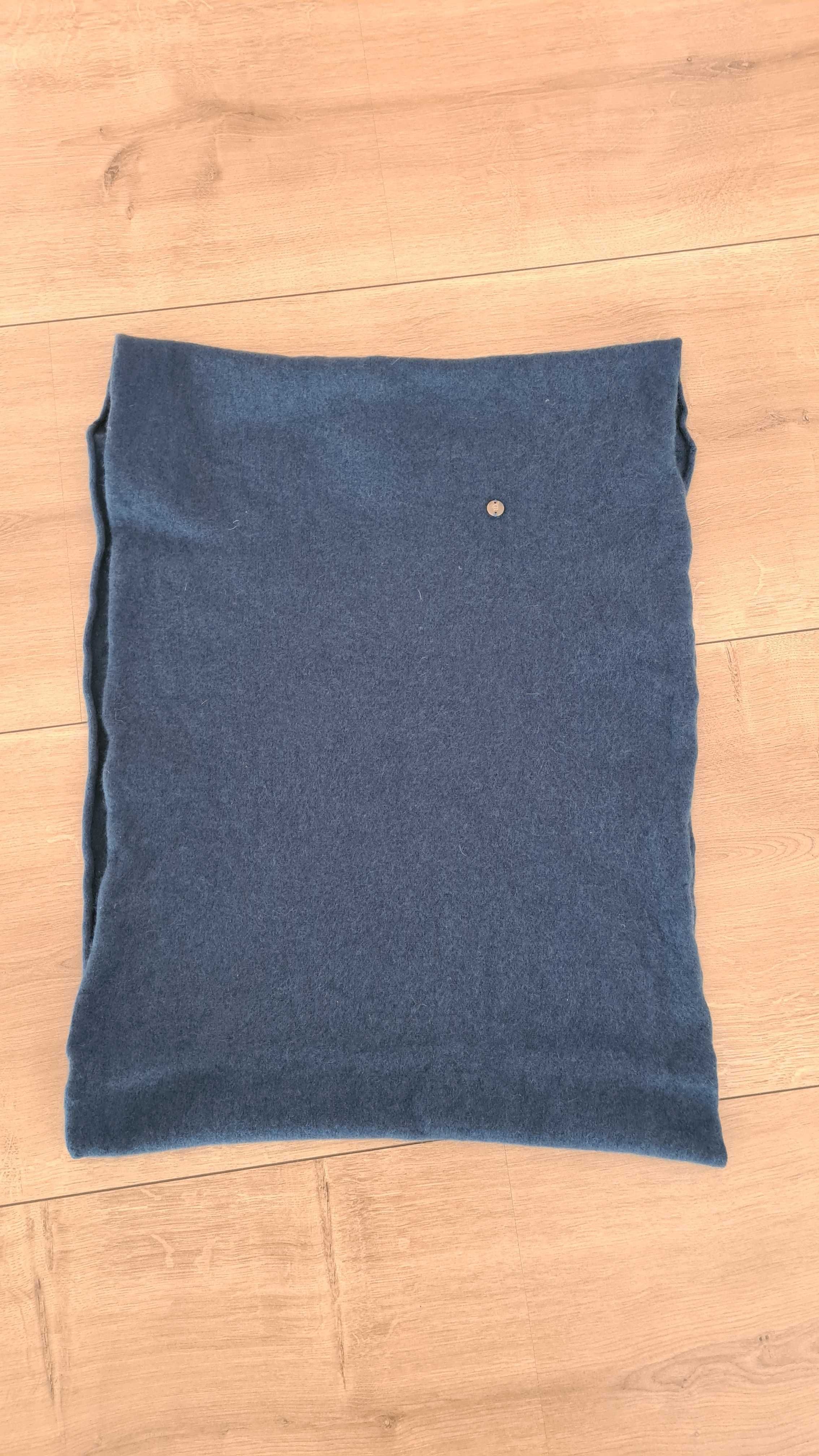 Golf Szalik Komin 70% Merino i 30% Kaszmir. Niebieski, Melanżowy