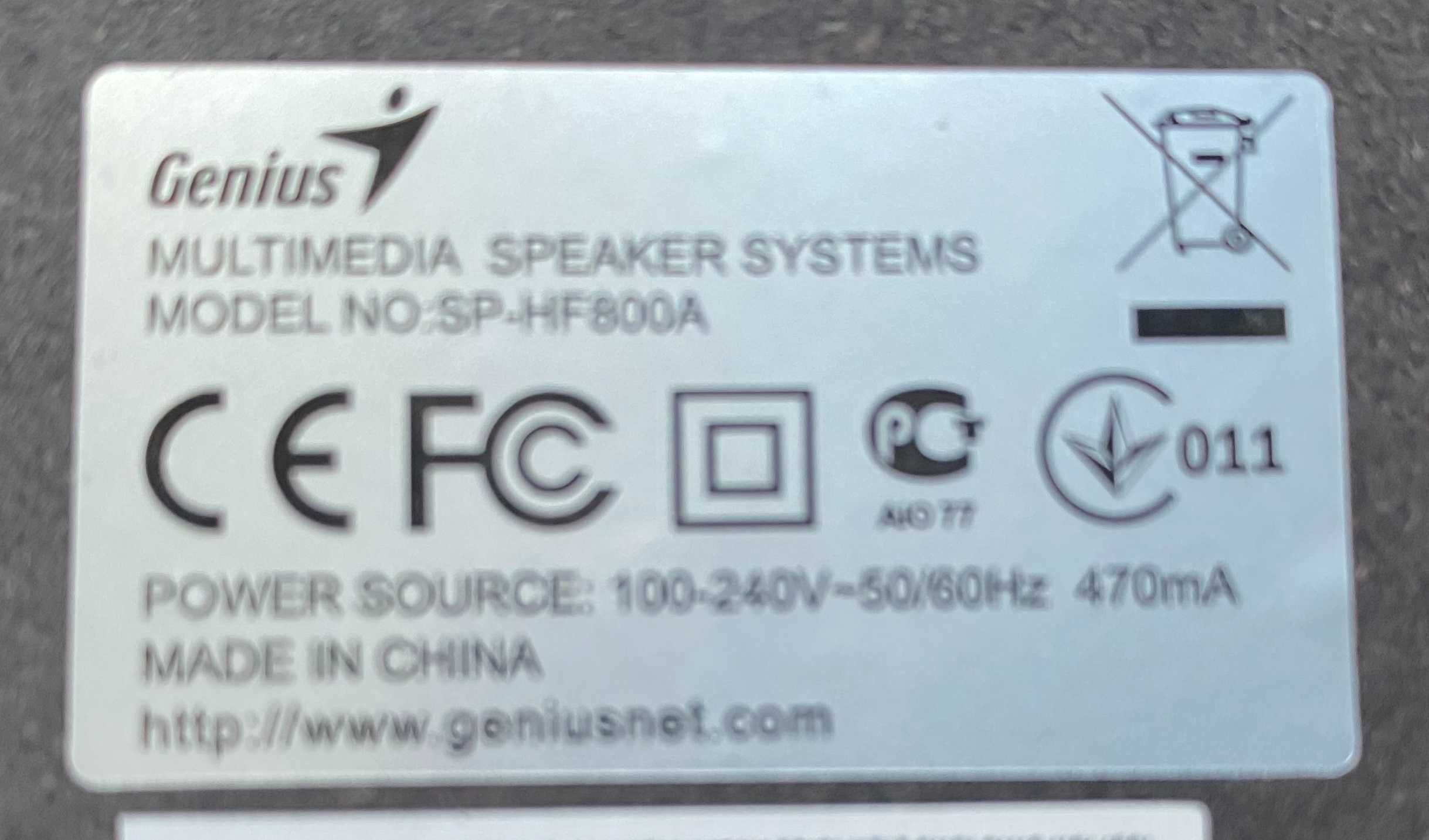 Zestaw głośników Genius SP-HF800A - używane