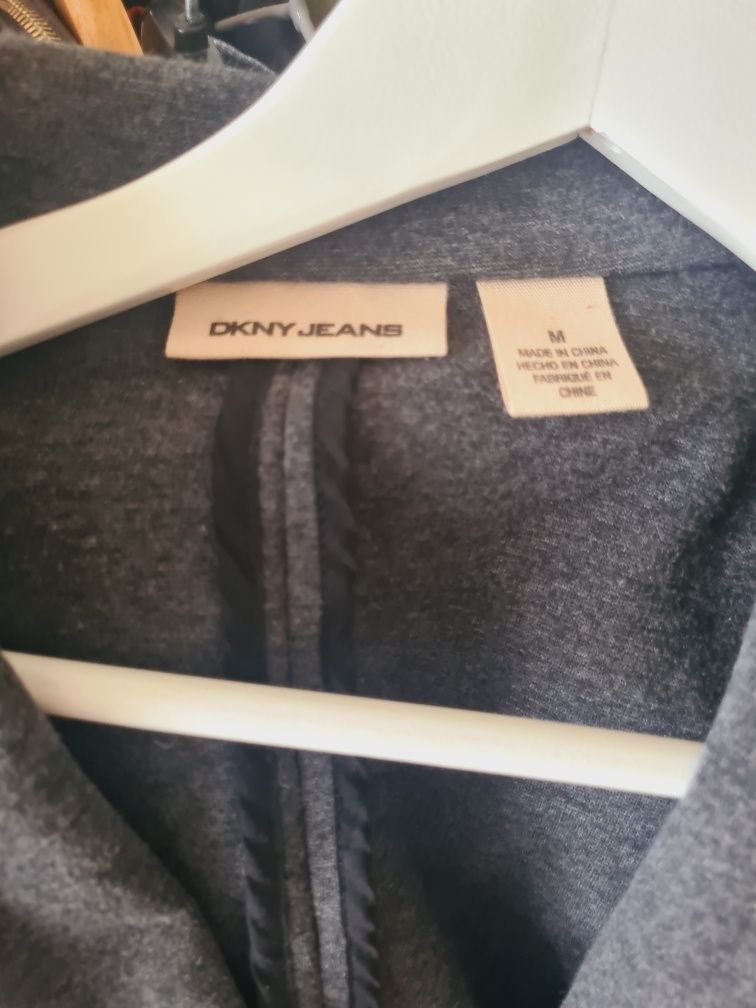 Szary bawełniany żakiet od Dkny