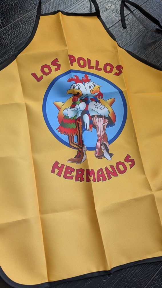 Жёлтый кухонный фартук во все тяжкие Los Pollos Hermanos breaking bad