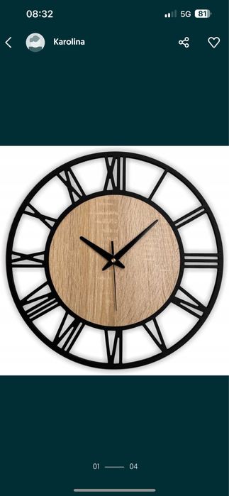 Zegar  ścienny Elvis 40 cm dab sonoma