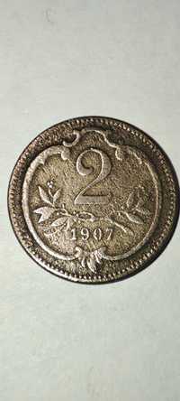 монета 1907 року 2 Гелера Австро-Угорщини