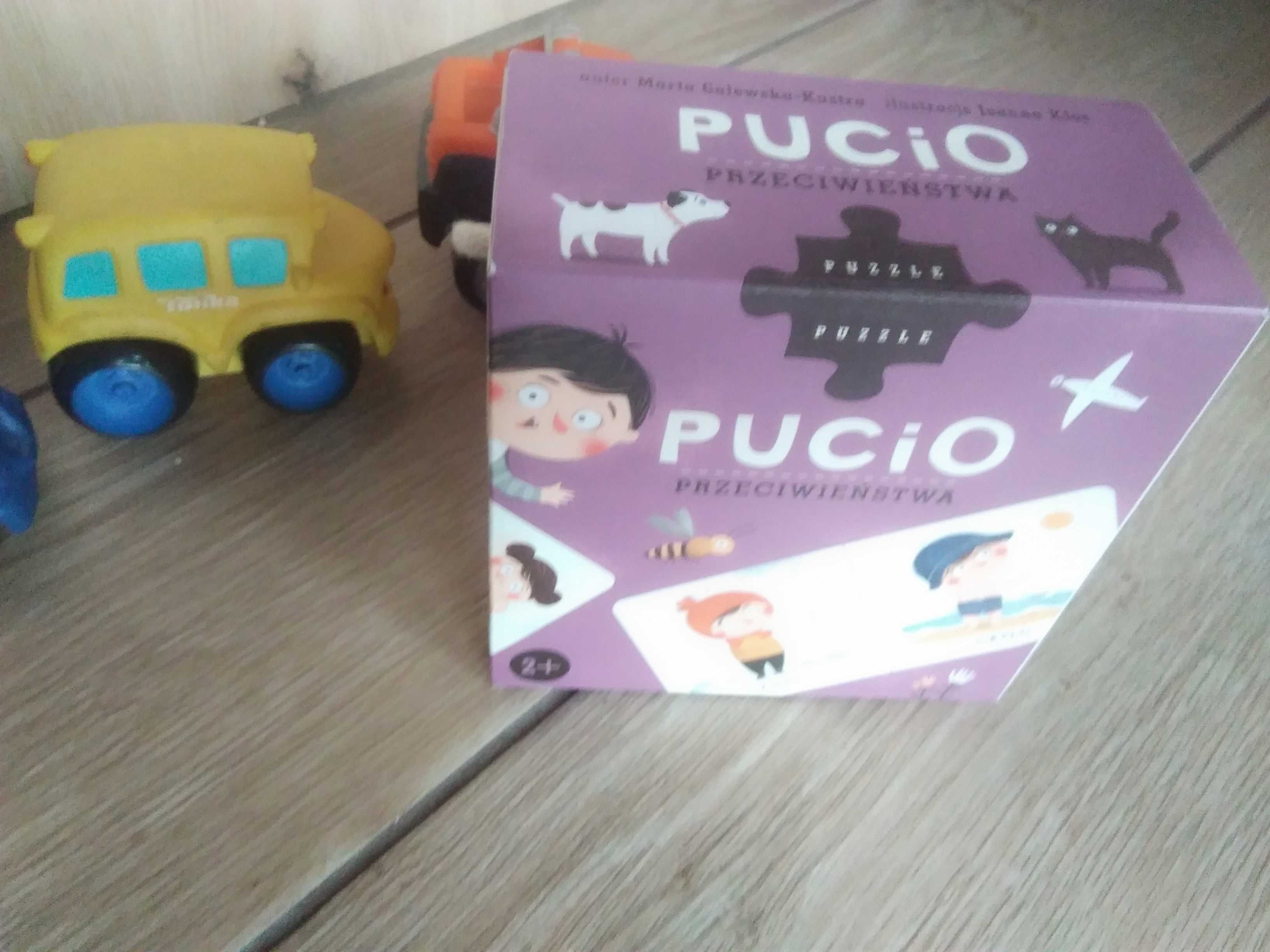 Autka, Pucio puzzle, książeczka dla chłopca, 1-2 lata