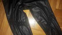 Czarne legginsy lycra M/L z ażurem ,haftem
