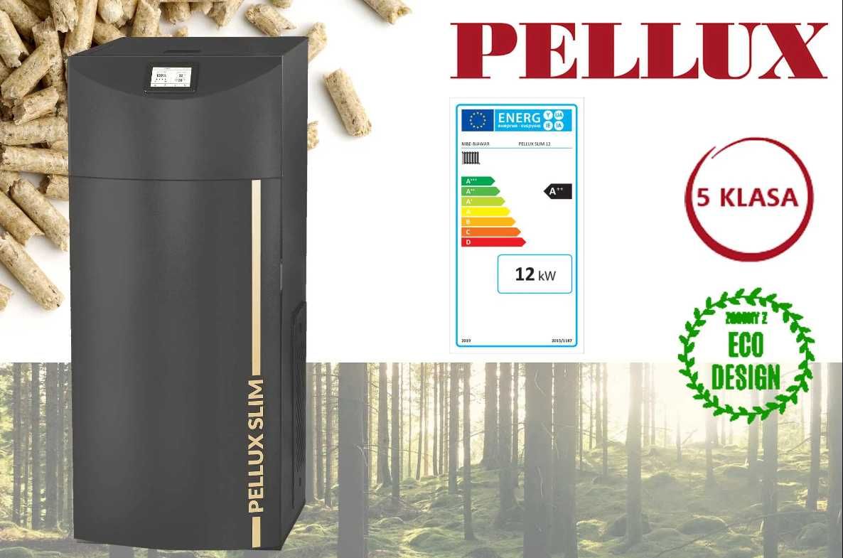 Kocioł piec na pellet pelet PELLUX Slim 12 WYPRZEDAŻ 12kW