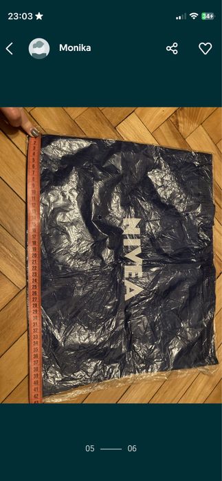 niebieska torba na plażę/na zakupy