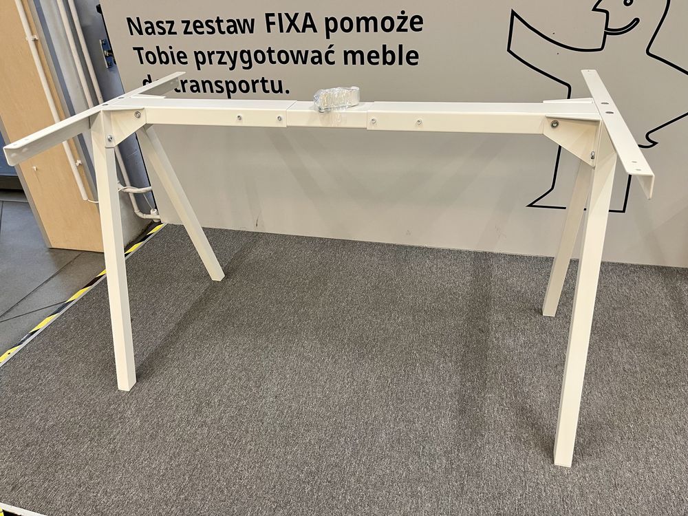 IKEA Podstawa stołu metalowa biała Trotten 140 / 160 x 80 cm biurko