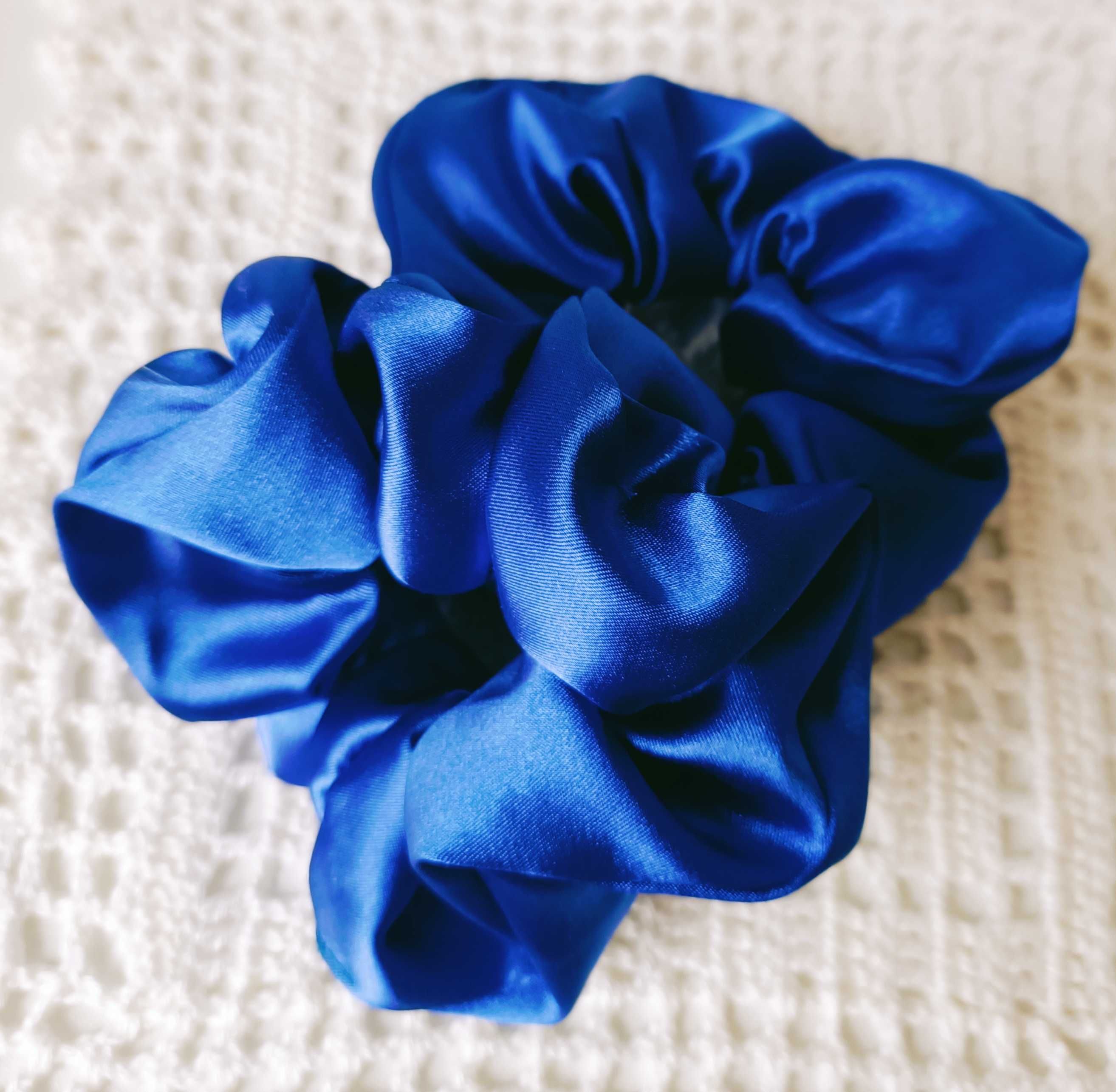 Eko Gumka Zawijka Scrunchie Błękit Handmade