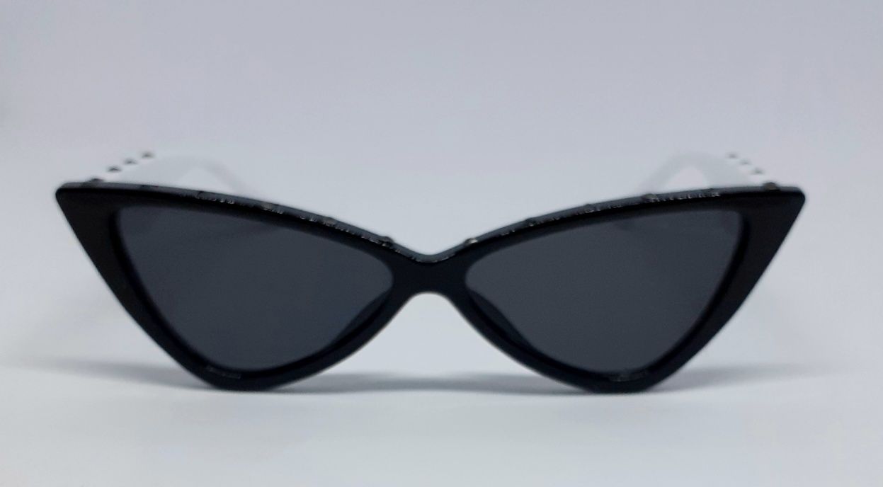 Valentino модные женские очки кошечки оправа черная дужки черно белые