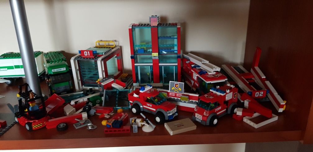 Klocki LEGO i COBI samolot, straż pożarna i inne