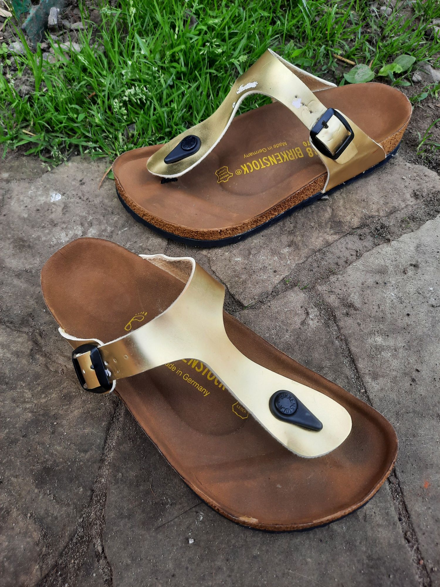 Ортопедические анатомические шлепки шлёпанцы Birkenstock р.38 24см