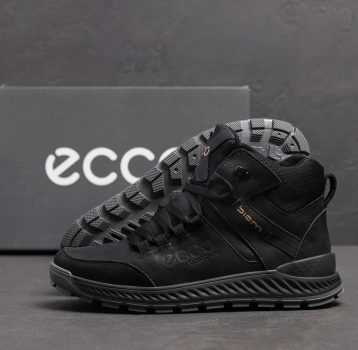 Качественные ботинки из натуральной кожи, мужские зимние Ecco