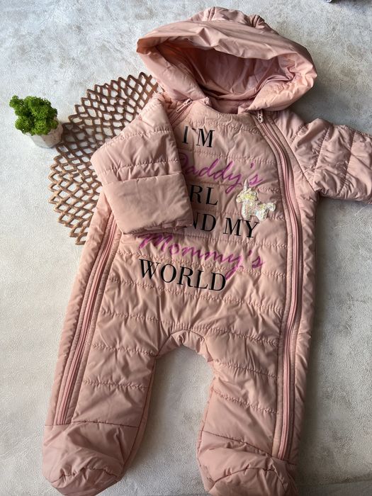 Демісезонний осінній комбінезон на дівчинку