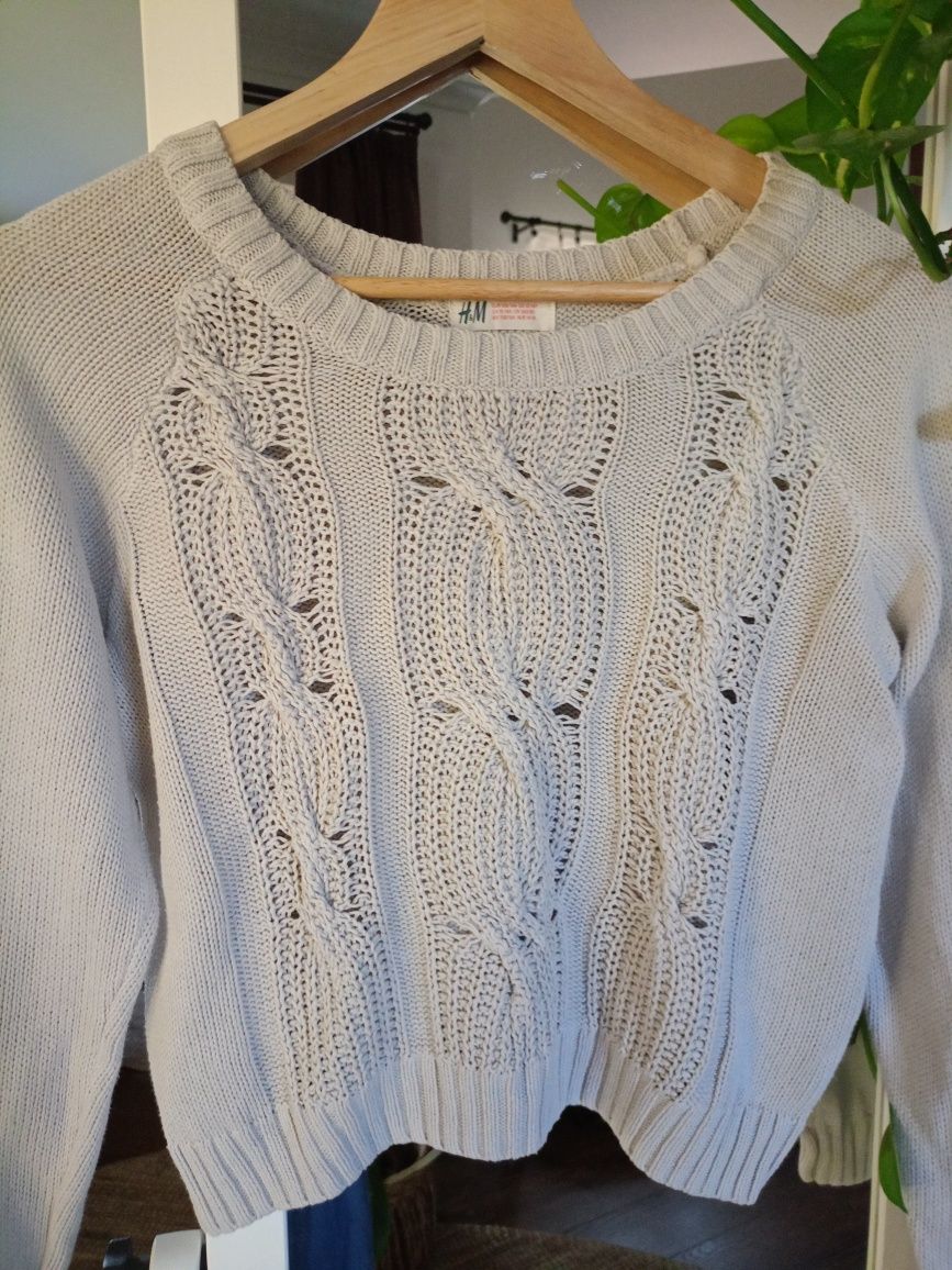 Beżowy sweter hm