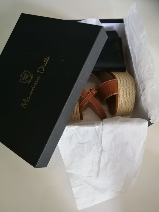 Sandalias Cunha e sisal Massimo Dutti 37