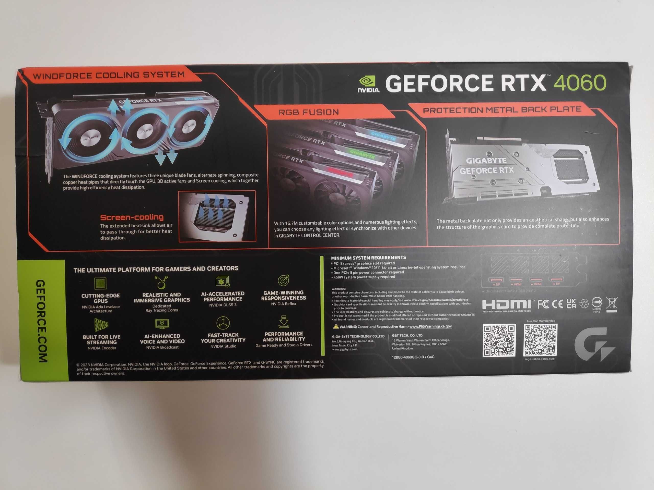 Видеокарта Palit GeForce RTX 4060 Dual Новая