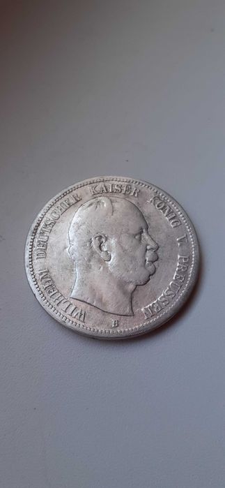 Moneta 5 marek z 1875 B roku srebro 900/1000