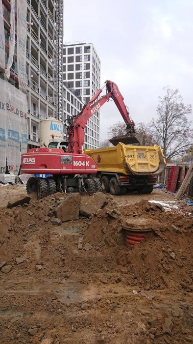 Usługi koparka wywrotka wyburzenia wymiana gruntu staw przyłącza wodne