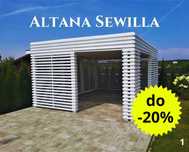 Altana drewniana SEWILLA do ogrodu nowoczesna altanka. Montaż i dowóz