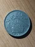 Moeda 50 ptas espanhola 1957 estrela 60