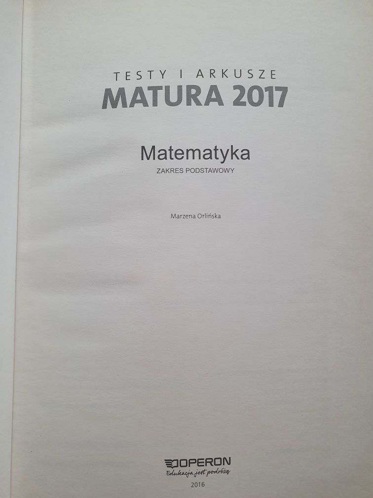 Matura 2017, Testy i arkusze z odpowiedziami MATEMATYKA