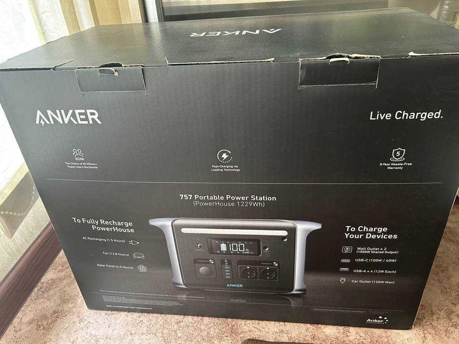 Зарядна станція Anker 757 PowerHouse - 1229Wh | 1500W